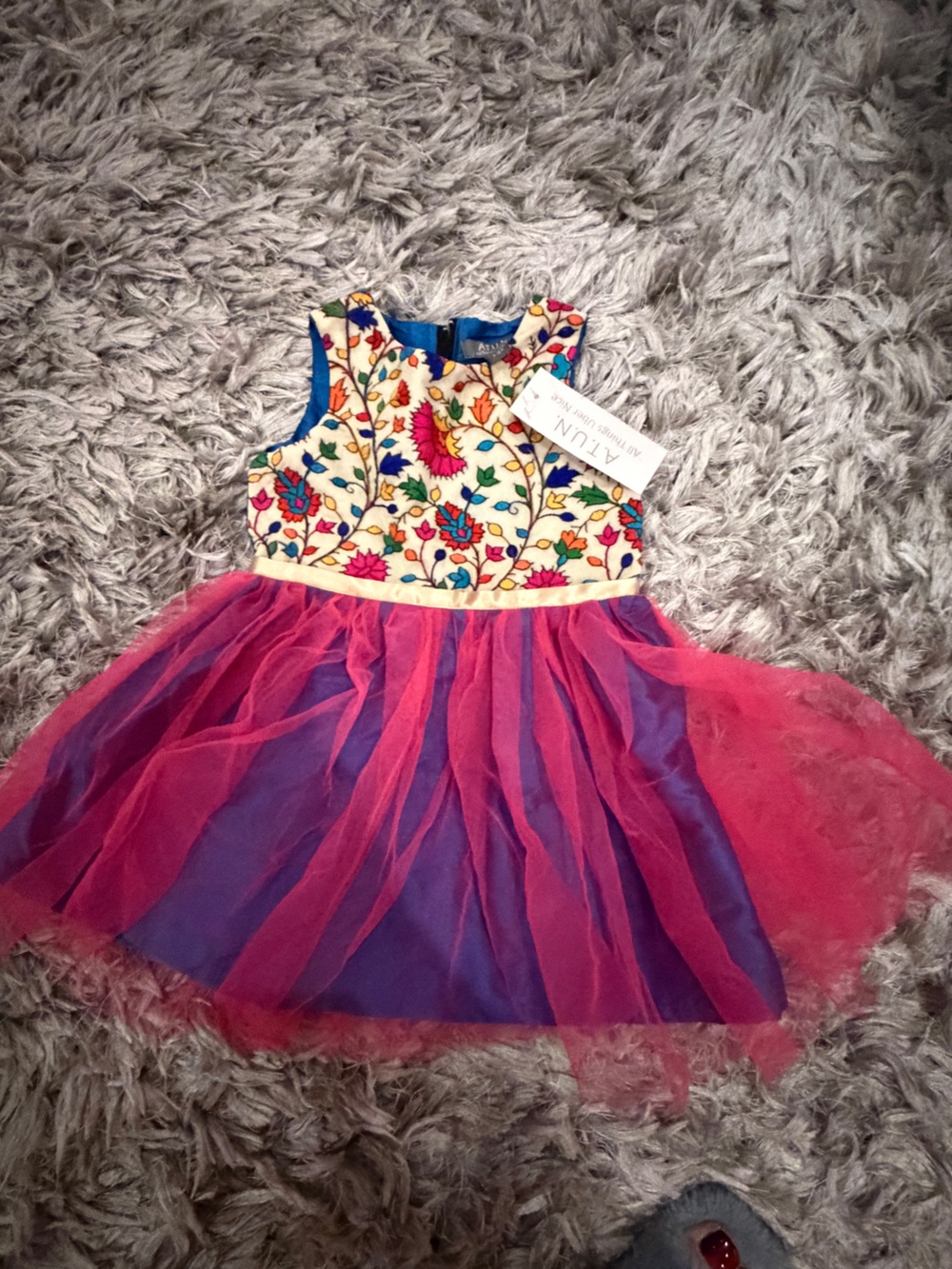 ATUN floraI colourful Indian party dress NWT 1-2Y